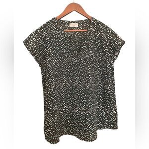 Love Margaux Monochrome Speckled Button Down Shirt